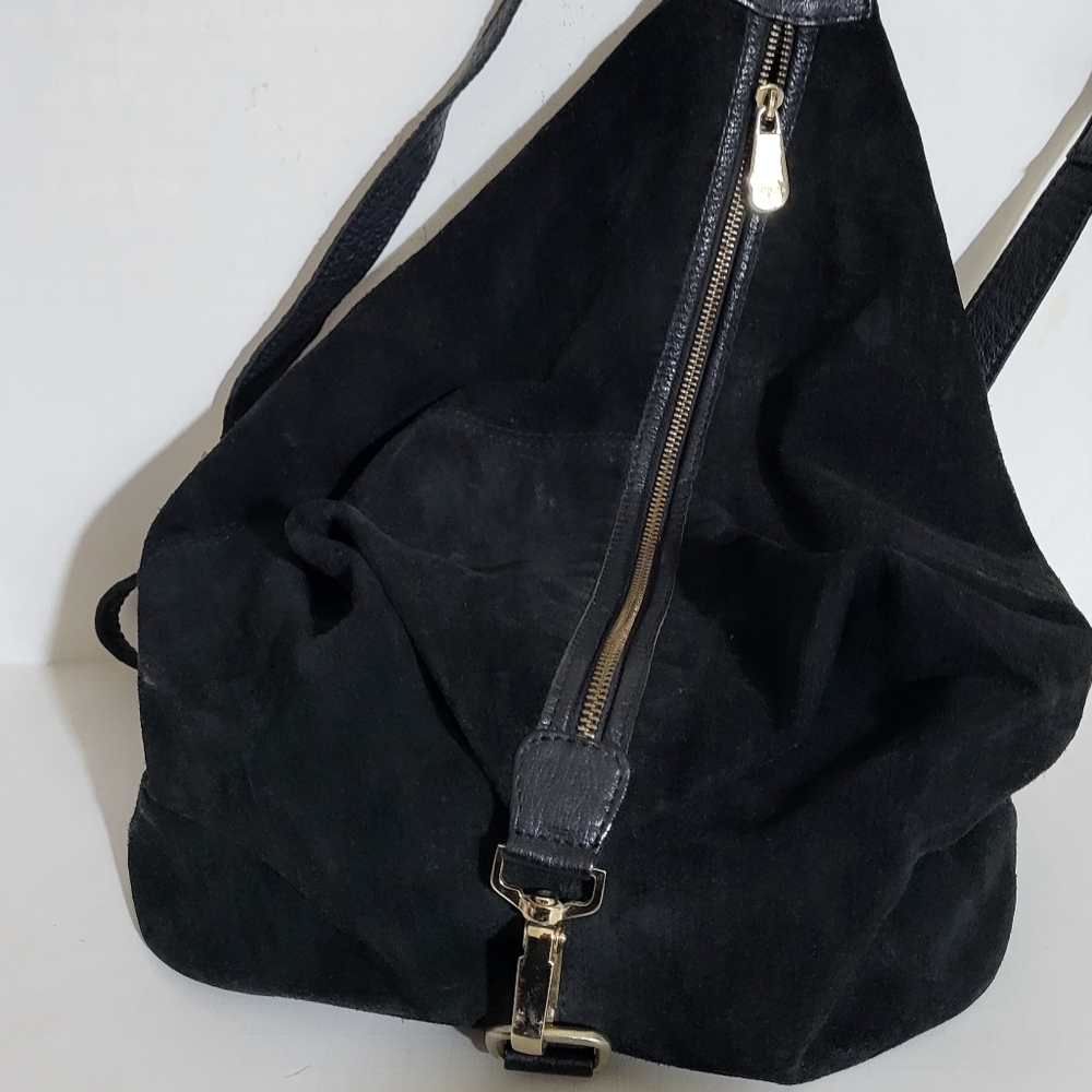 Topshop Real Suede Leather Backpack